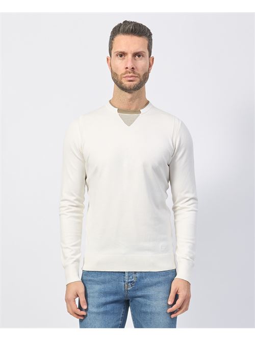 Yes Zee viscose blend sweater with double collar effect YES ZEE | M865-MR000107